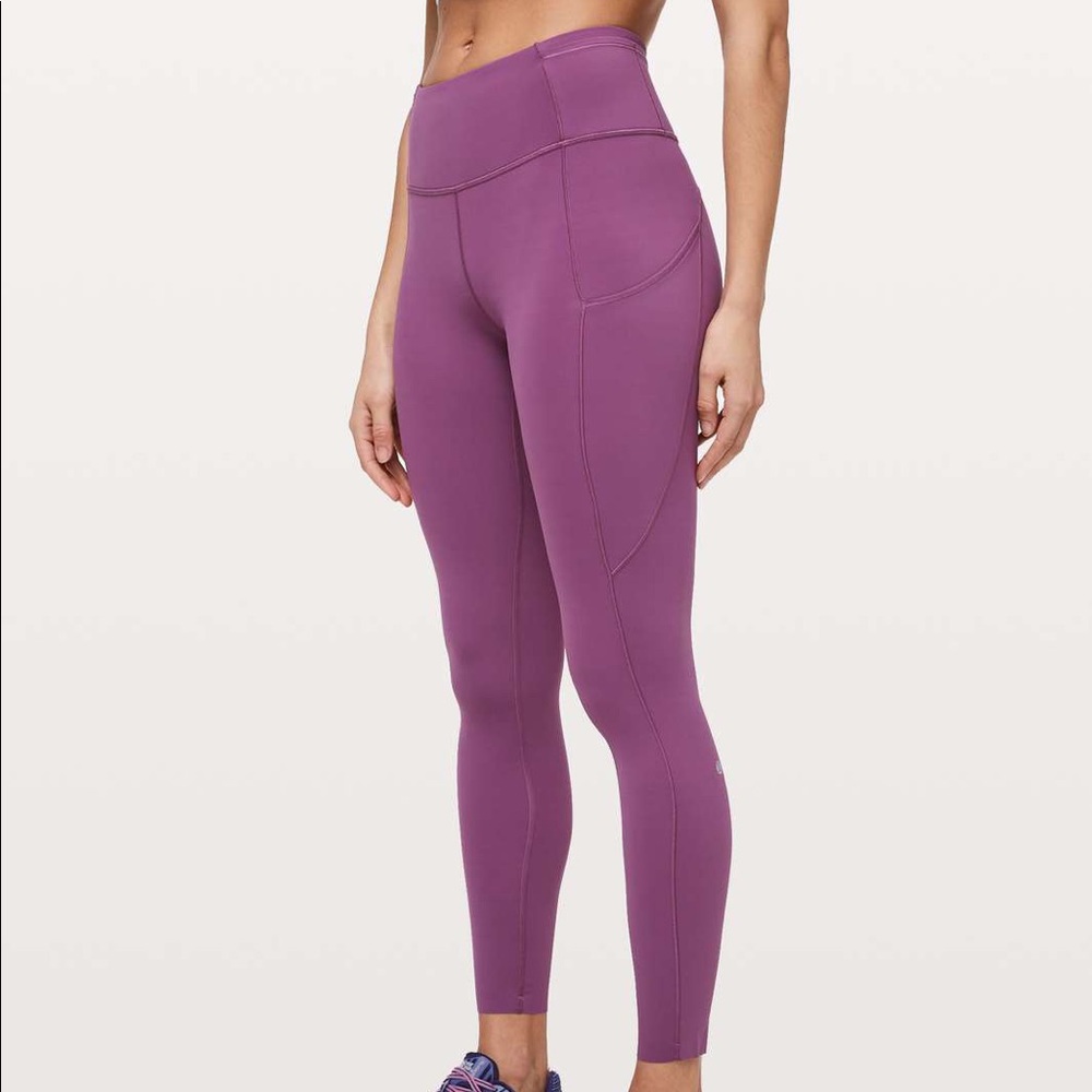 lululemon Fast & Free 7/8 Tight II in Non-reflective Nulux 25”